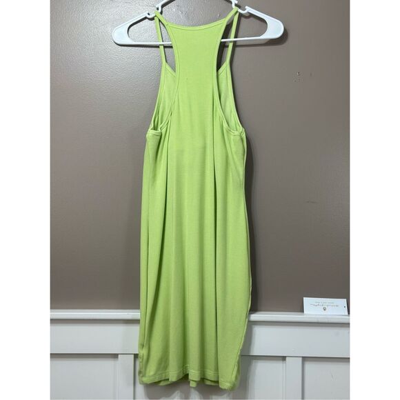 NWT Spiritual Gangster Key Lime Remi Rib Cami Tank Bodycon Mini Dress Women's L - Picture 9 of 9